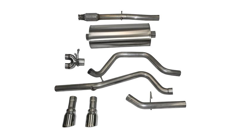 GMC Sierra 1500 Performance Exhaust - Dual Rear - CORSA Performance - Cat Back - Polished - `14-`19
